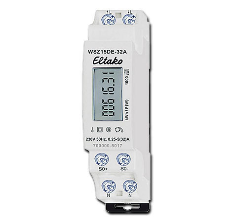 Wechselstromzähler WSZ15DE-32A digital / ungeeicht / 230V / ohne MID-Zulassung