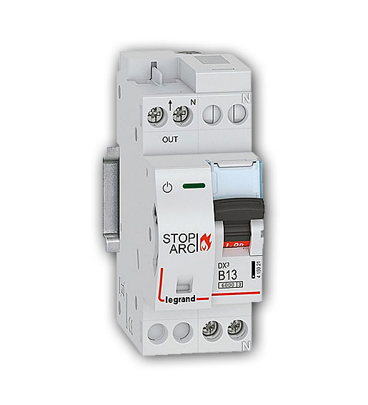 DX3 AFDD Brandschutzschalter mit LS-Schalter B13 A, 1P+NR, 6kA, 230VAC, 2TE