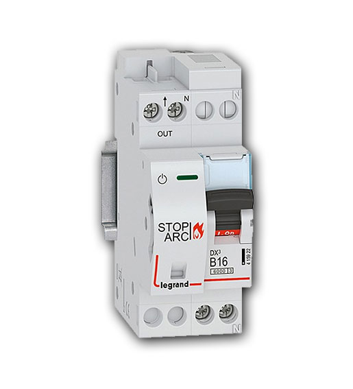 DX3 AFDD Brandschutzschalter mit LS-Schalter B16 A, 1P+NR, 6kA, 230VAC, 2TE