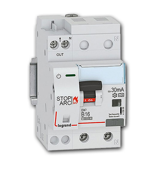 DX3 AFDD Brandschutzschalter mit FI/LS-Schalter B16A,1P+NR,10kA,30mA, Typ A, 3TE