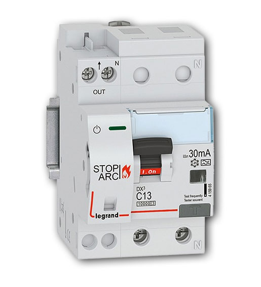 DX3 AFDD Brandschutzschalter mit FI/LS-Schalter C13A,1P+NR,10kA,30mA, Typ A, 3TE