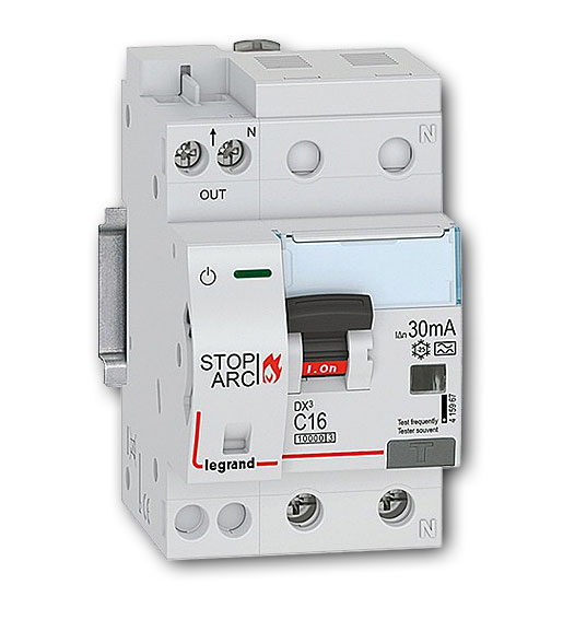 DX3 AFDD Brandschutzschalter mit FI/LS-Schalter C16A,1P+NR,10kA,30mA, Typ A, 3TE