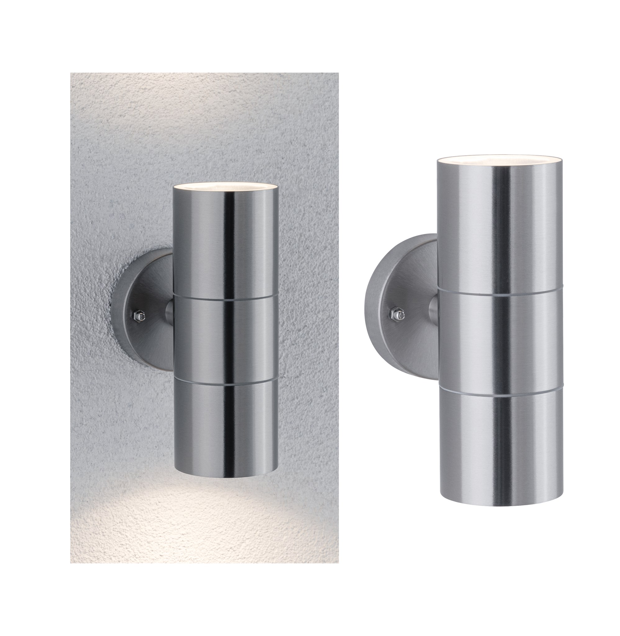 Wandleuchte max. 10W | für GU10 | 163x73x110mm | Edelstahl