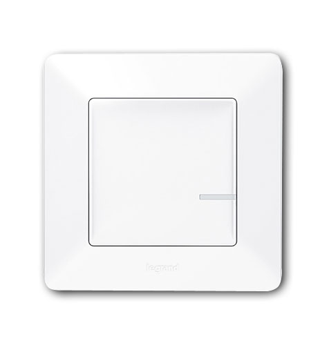 Valena Life Funk-Wandsender Licht 1-fach mit Netatmo Ultraweiß glänzend
