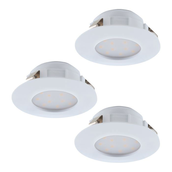 SET 3 x LED-Einbauspots PINEDA weiß / 3x6W LED / Ø78 / 3.000K / starr/  IP44