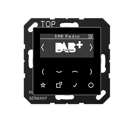 Jung Smart Radio DAB+ Digitalradio Display Sensortasten UKW DAB+ schwarz