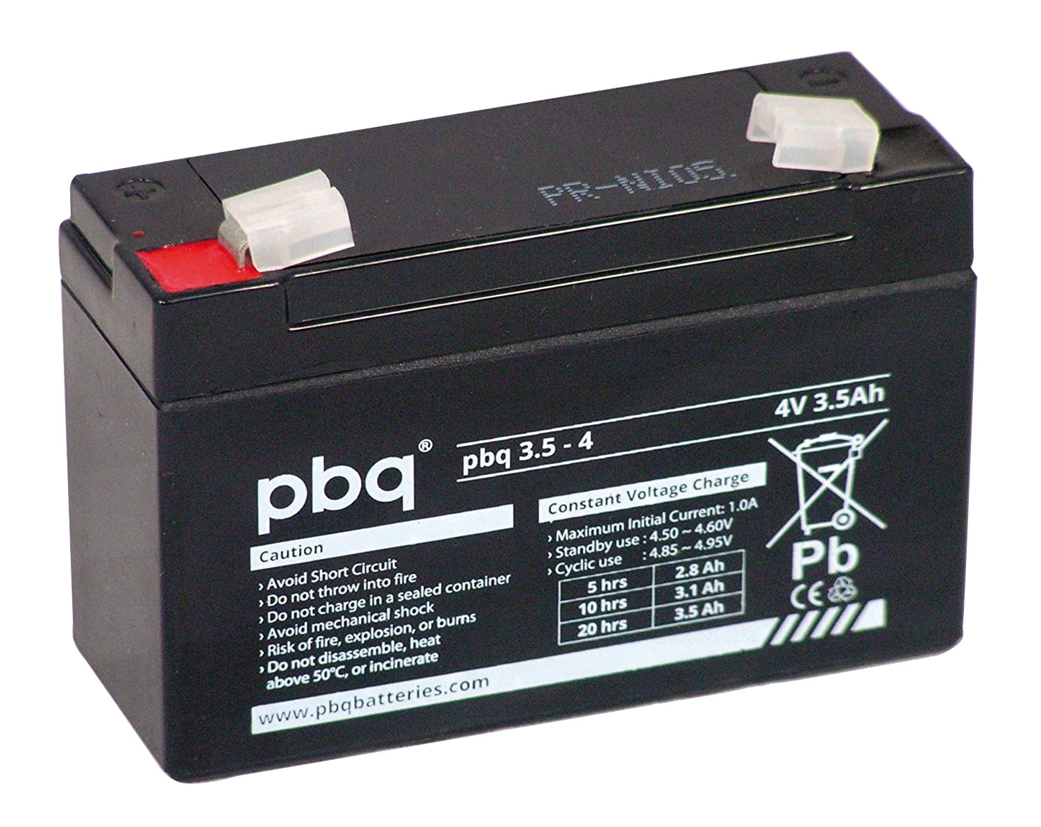  Wartungsfreie Bleibatterie EG00435 - 4V 3,5Ah / Faston 4,8