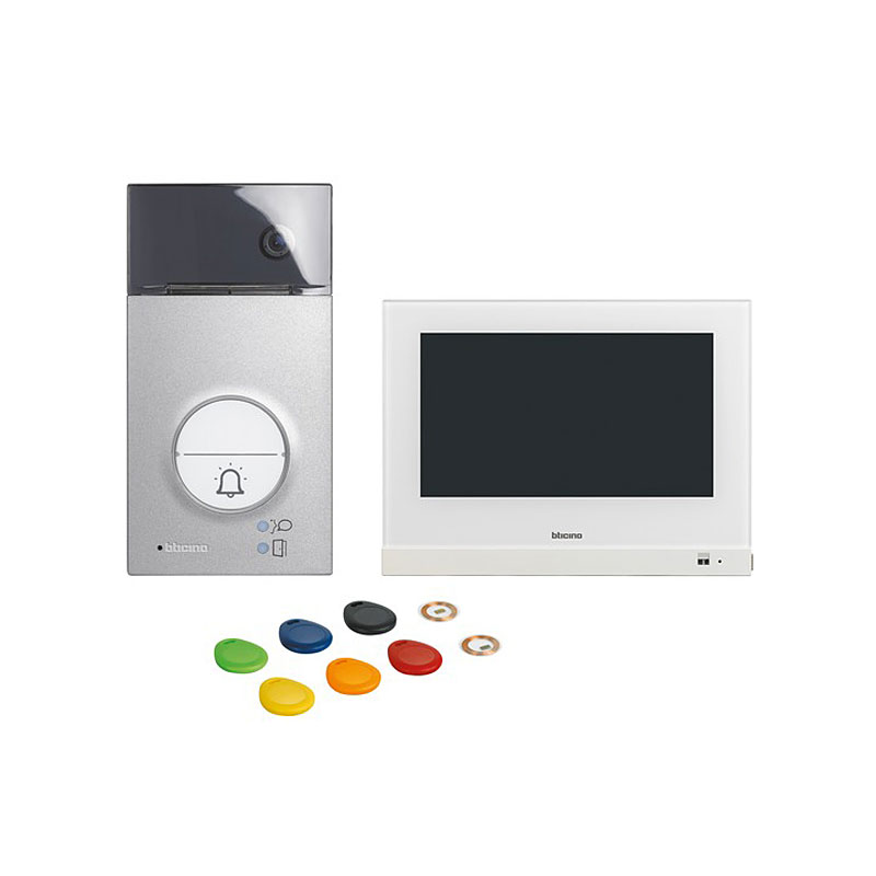 Bticino FlexONE Video-Set mit Türstation LINEA3000 1 und 2 Ruftasten + Hometouch 7"
