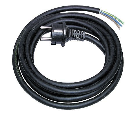 Gummianschlussleitung 3 x 0,75 / 3 Meter schwarz H05RN-F