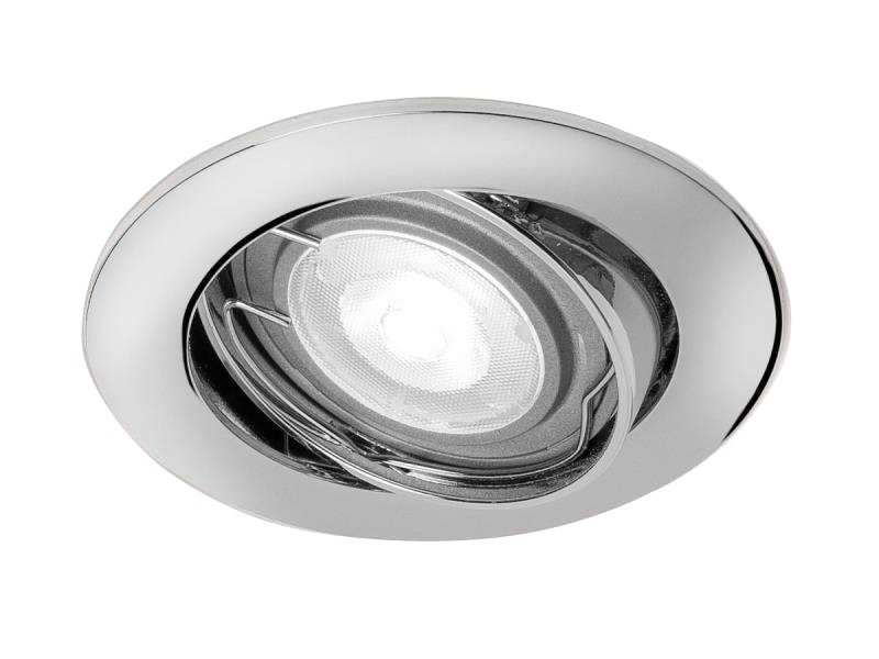Molto Luce Einbaustrahler chrom glänzend 1xQPAR 16 / 50W / GU10 / 220-240V / 45° schwenkbar / inkl. Fassung