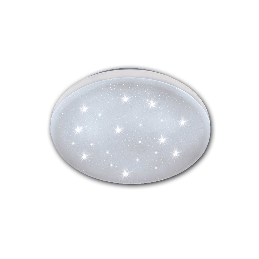 LED-Wand- / Deckenleuchte FRANIA-S / Ø 430 mm / weiß mit Kristalleffekt / 3.900 Lumen / 33,5W / 3.000K