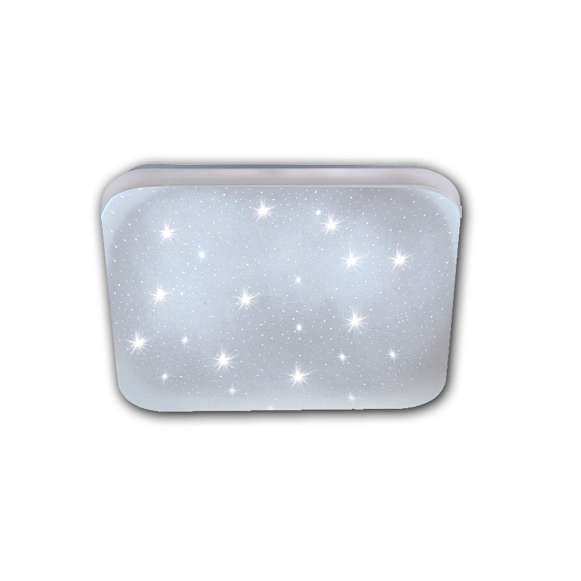 LED-Wand- / Deckenleuchte FRANIA-S / 330x330 mm / weiß mit Kristalleffekt / 2.000 Lumen / 17,3W / 3.000K
