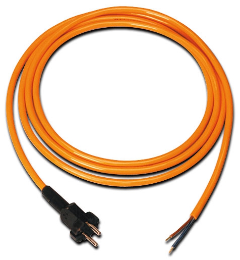 Anschlussleitung PUR H07BQ-F / orange / 3 x 1,5 / 3 Meter Schutzkontaktstecker IP44