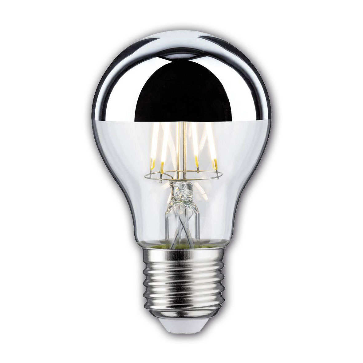 AGL LED Kopfspiegellampe silber / 600lm / 6,5W / E27 / 230V / 2.700K / 827 ww