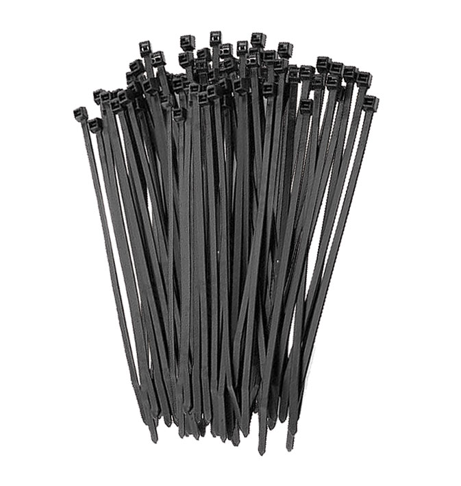 Kabelbinder 368x4,8 / schwarz / 100 Stk. Packung / UV beständig 