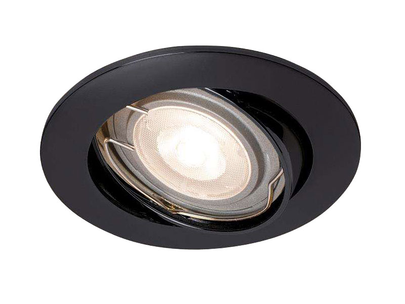 Molto Luce Einbaustrahler Aluminium schwarz matt / 1xQPAR 16 / 50W / GU10 / 220-240V / 45° schwenkbar / inkl. Fassung
