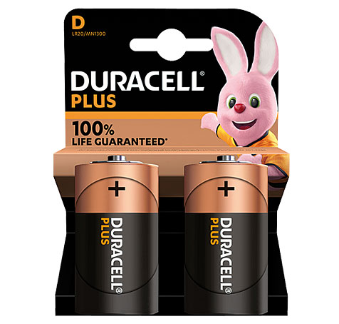  Duracell Alkaline Plus Mainline MN1300 / Mono / LR20 / D / 1,5V - 2er Blister