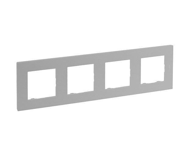 Legrand Niloe Step 4-fach Rahmen Aluminium