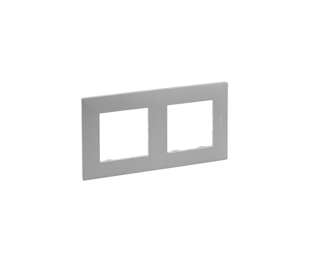 Legrand Niloe Step 2-fach Rahmen Aluminium
