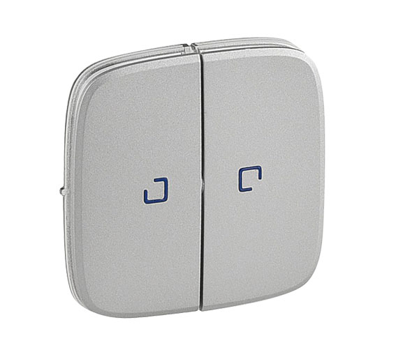 Legrand Valena Allure Wippe Serie beleuchtet / Farbe Aluminium