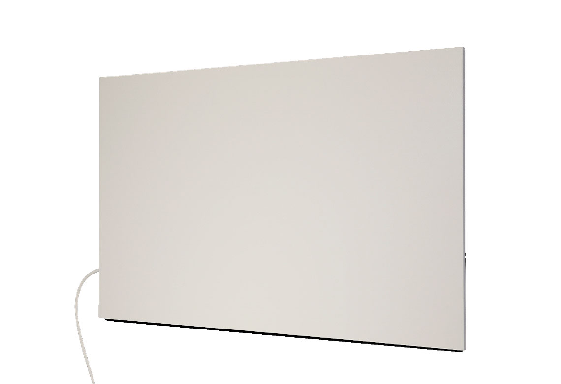 Infrarotheizpaneel HVH705 Exclusive mit Zuleitung und Schuko-Stecker weiß IP44 / 670W / 230V / 1.192 x 592 x 18 mm