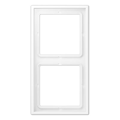 Jung Rahmen 2-fach / 81 x 152 mm / Duroplast / Schneeweiß matt lackiert