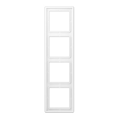 Jung Rahmen 4-fach / 81 x 294 mm / Duroplast / Schneeweiß matt lackiert