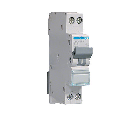 Leitungsschutzschalter 1P+N 6kA B-Charakteristik 13A 1 Modul