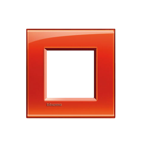  LIVINGLIGHT Abdeckrahmen 1-fach, 2 Module / orange glänzend