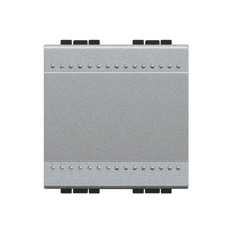 Bticino LIVINGLIGHT Wechselschalter mit Steckklemme 16 AX / 2 Module / Farbe Aluminium