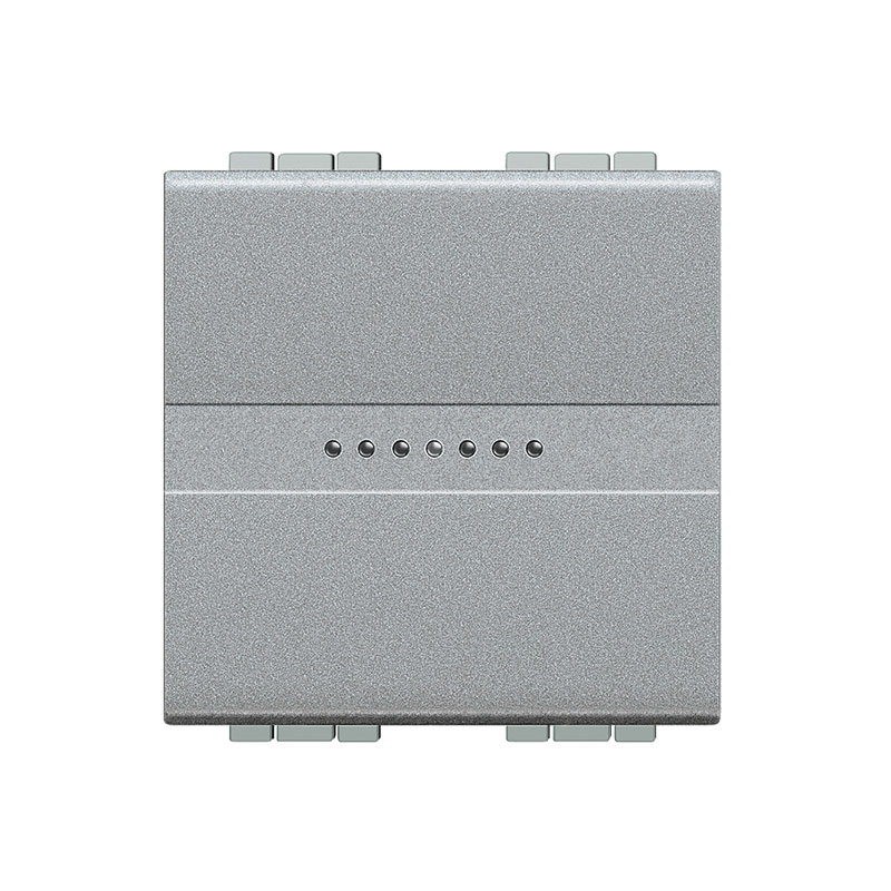 Bticino LIVINGLIGHT Kreuzschalter SL 2 Module / Farbe Aluminium glänzend