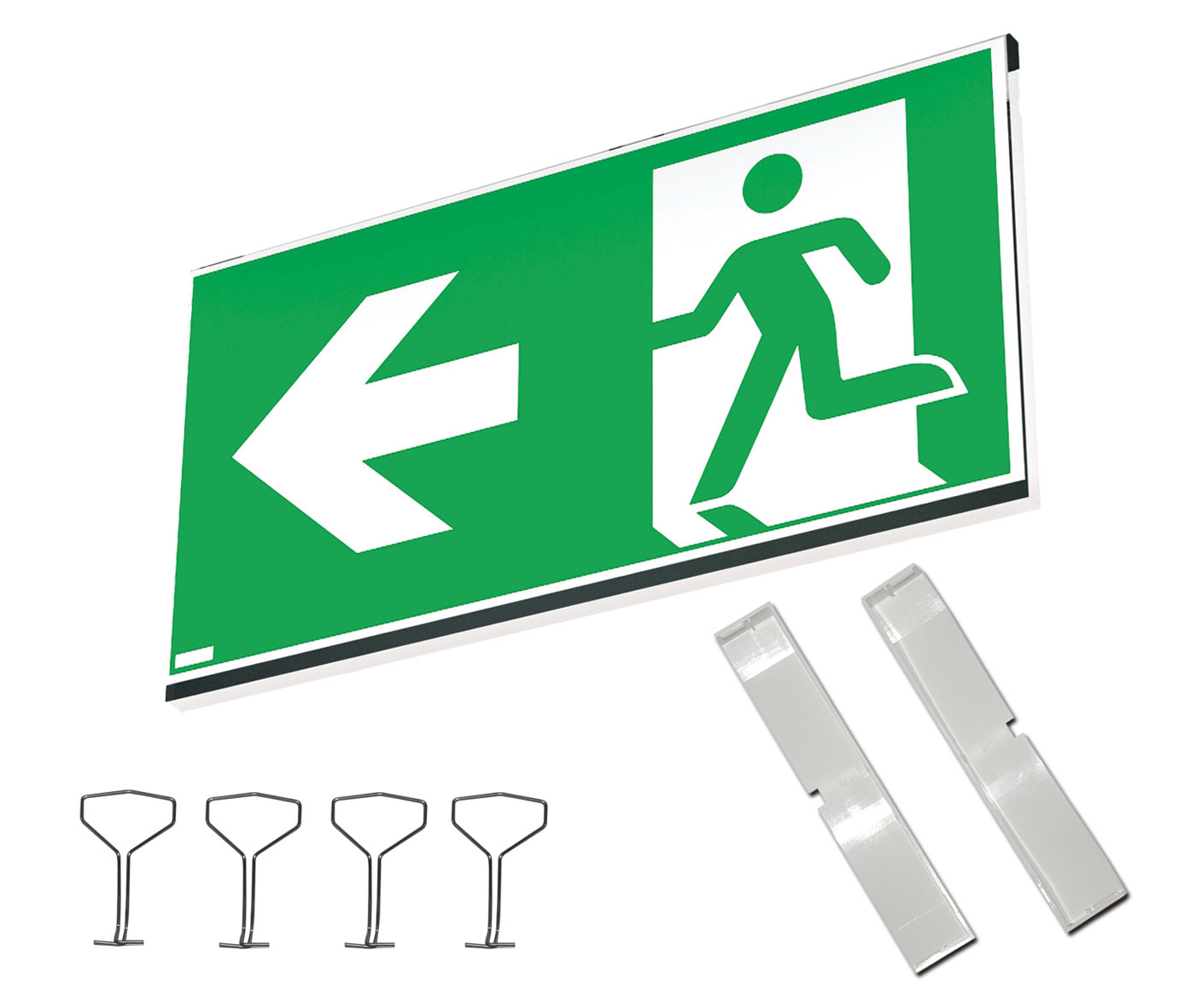 Rettungszeichen-Displayscheibenset  links