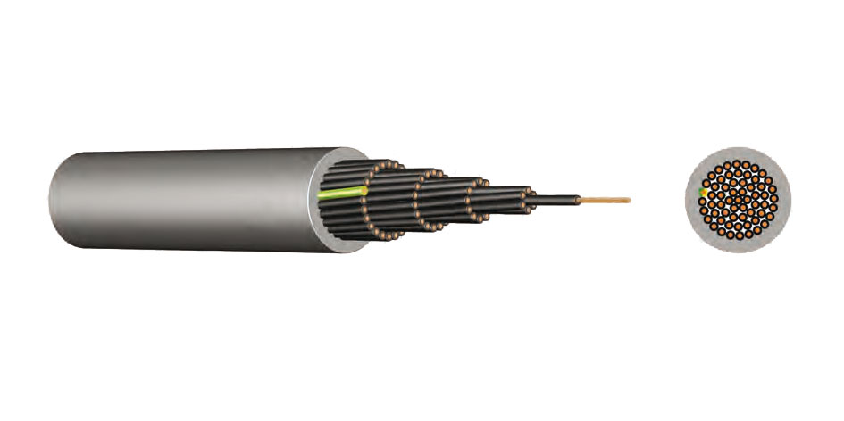 PVC-Steuerleitung YSLY-JZ3x1,5 / 100m Bund grau
