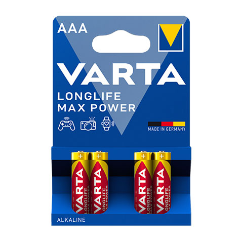 Varta Longlife Max Power Alkaline AAA Micro 1,5V / LR03 / 4er Blister / V4703