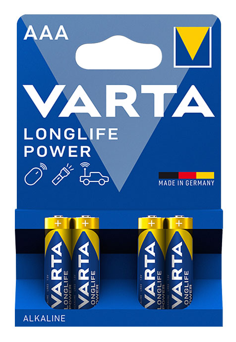 Varta Longlife Power Alkaline AAA Micro 1,5V / 4er Blister / V4903