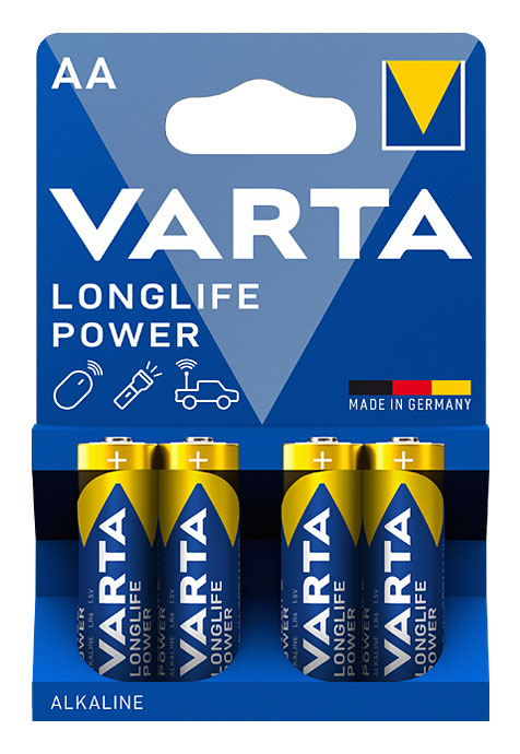 Varta Longlife Power Alkaline AA Mignon 1,5V / MN1500 - 4er Blister / V4906