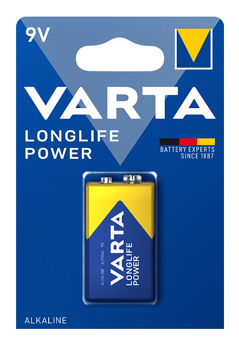 Varta Longlife Power Alkaline E-Block 9V - 1er Blister / V4922