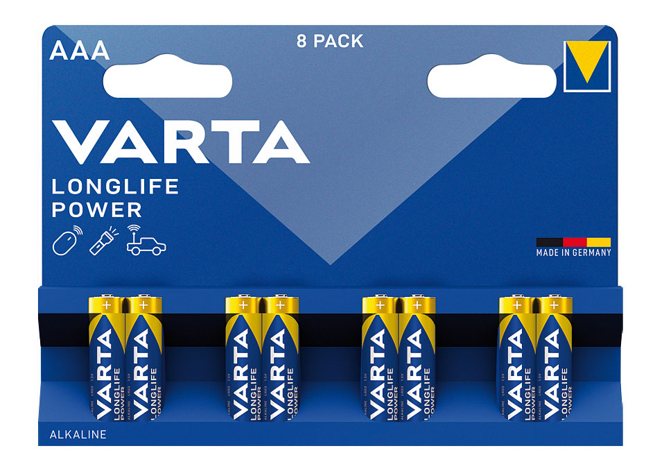 Varta Longlife Power Alkaline AAA Micro 1,5V / 8er Blister / V4903