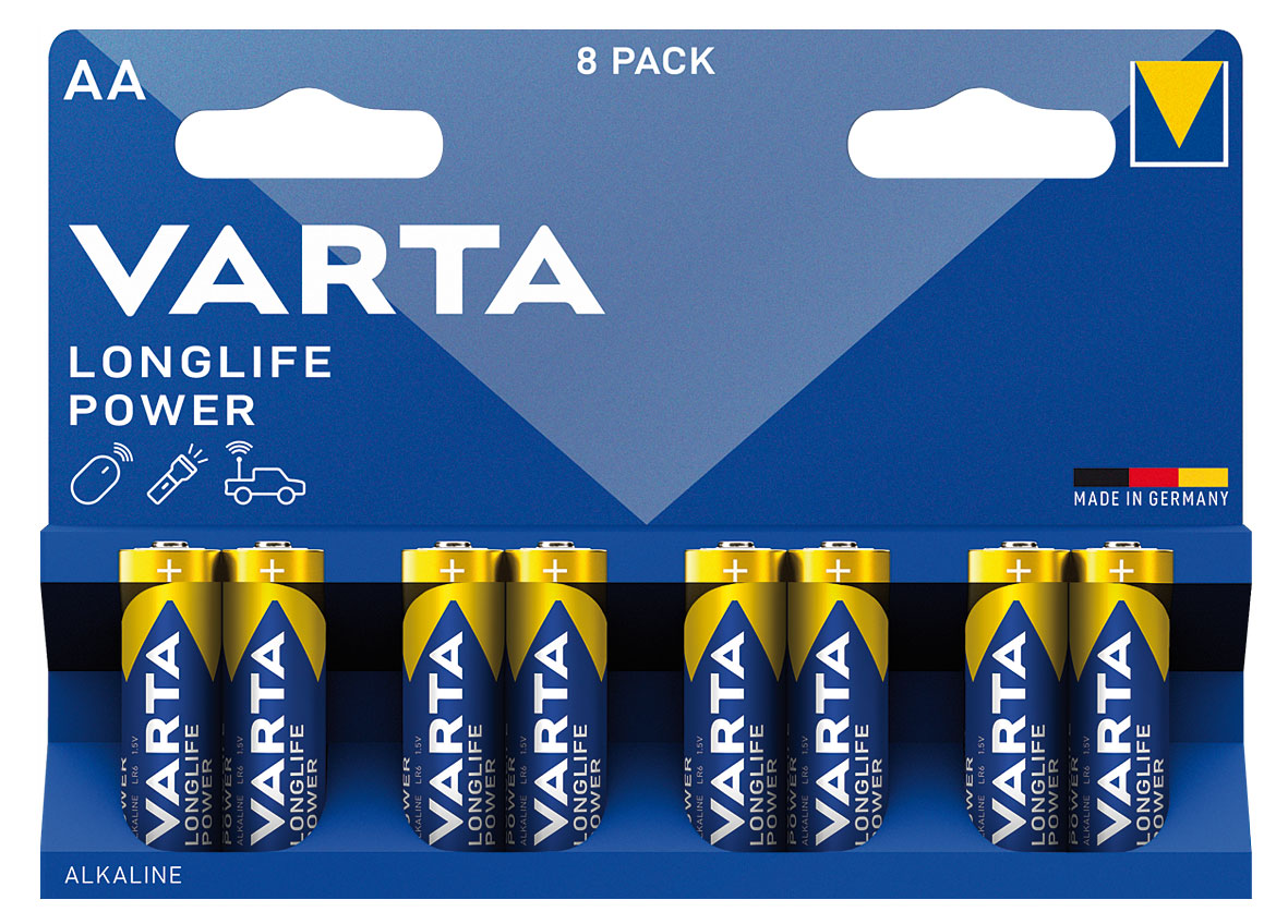 Varta Longlife Power Alkaline AA Mignon / MN1500 - 8er Blister / V4906