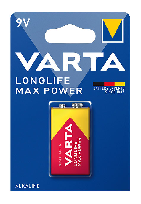 Varta Longlife Max Power Alkaline E-Block 9V / 1er Blister / V4722