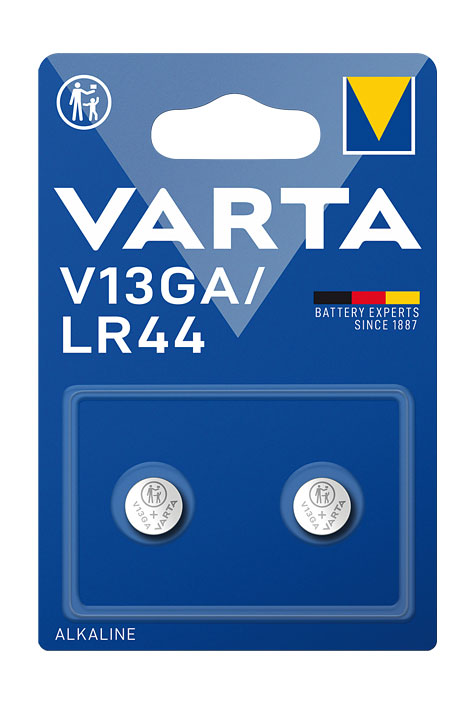 Varta Professional Electronics Knopfzelle Alkaline / 1,50 V / 130 mAh / LR44 / A76 / V13GA - 2er Blister