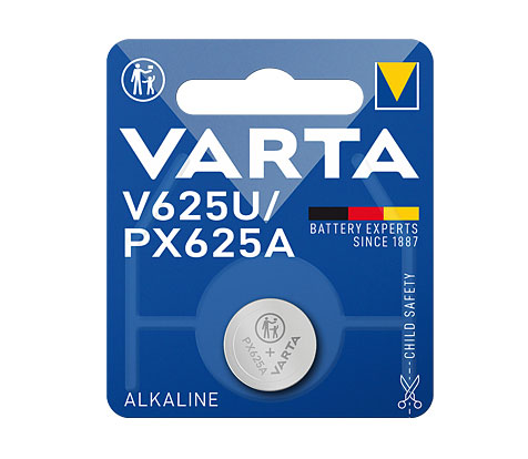 Varta Professional Electronics Knopfzelle Alkaline / 1,50 V / 150 mAh / 625A / PX625A / EPX625G / LR9 / V625U - 1er Blister