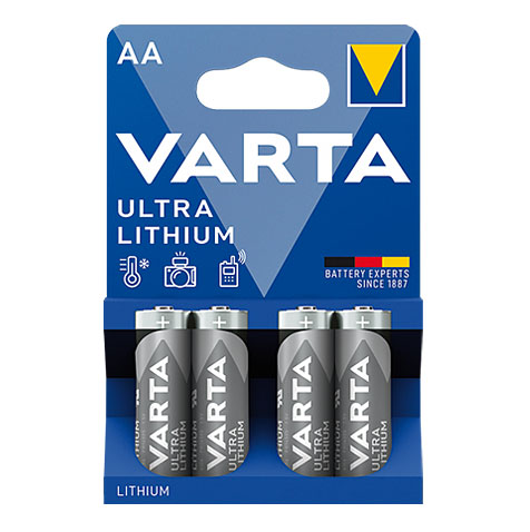 Varta Professional Lithium Batterie Mignon AA 1,50V / 2.900 mAh / V6106 - 4er Blister