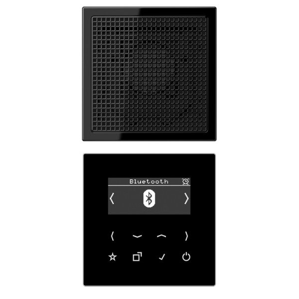 Jung Smart Radio DAB+ Bluetooth Display / Set Mono / inkl. Lautsprecher und Netzteil / schwarz