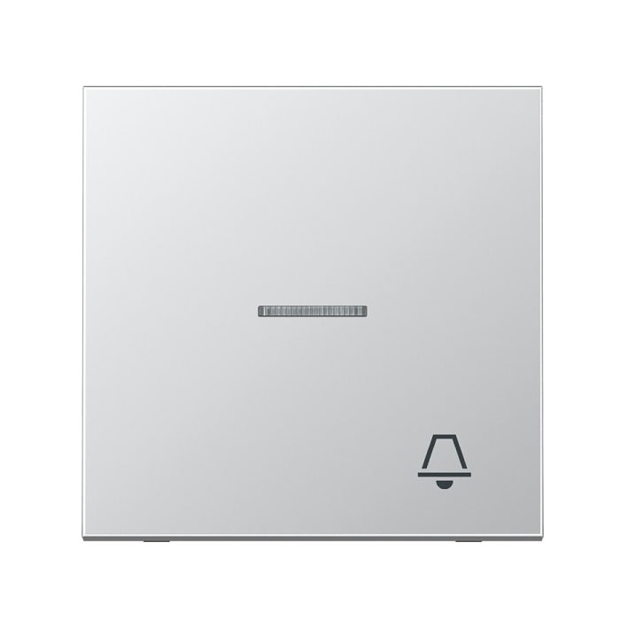 Jung Wippe Symbol Klingel Linse Lichtleiter Aluminium