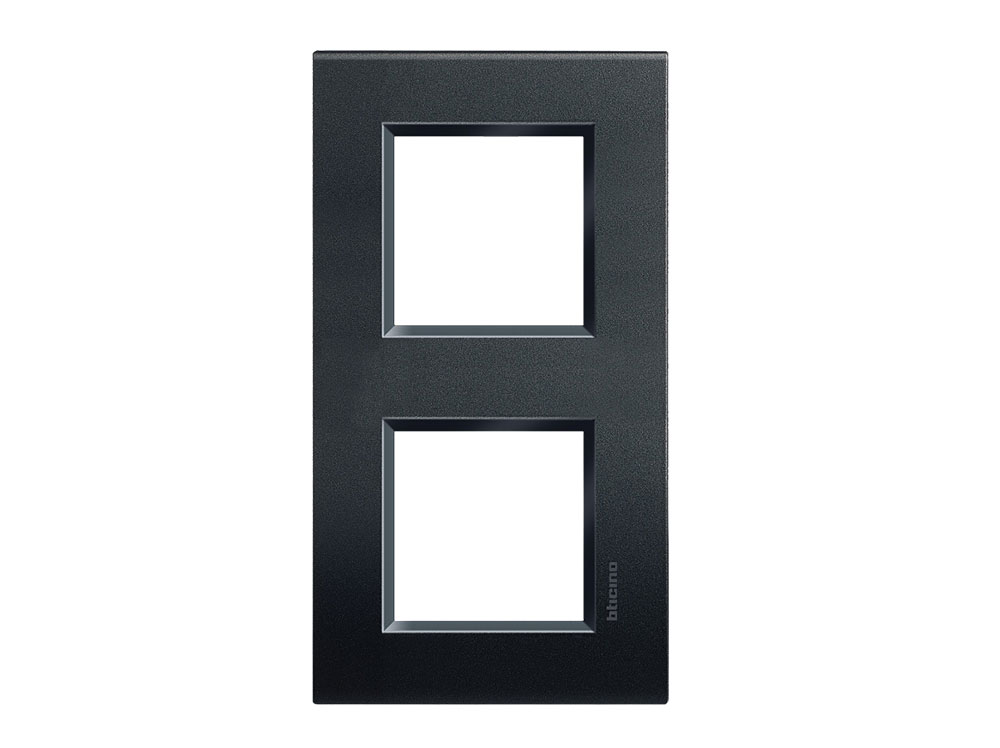 BTicino LIVINGLIGHT Abdeckrahmen 2-fach / 2 x 2 Module / Anthrazit matt