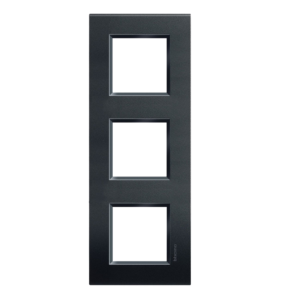 BTicino LIVINGLIGHT Abdeckrahmen 3-fach / 3 x 2 Module / Anthrazit matt