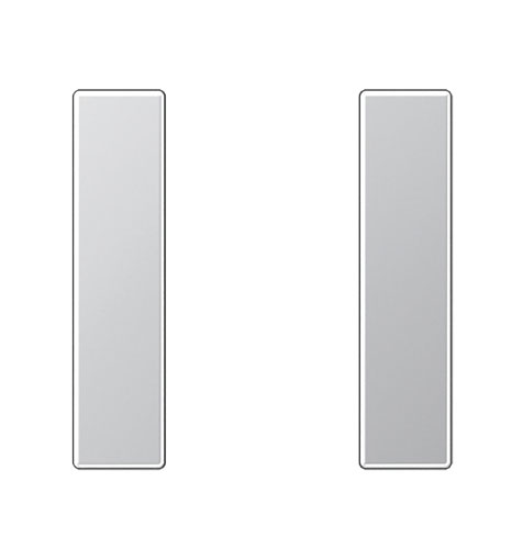 Jung Tastensatz 1-fach komplett / Thermoplast Aluminium lackiert