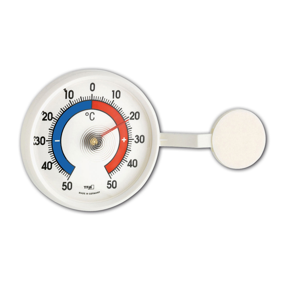  Analoges Fensterthermometer rund / selbstklebend / Ø 72 mm