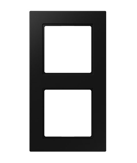Jung Rahmen 2-fach / 85 x 156 mm / Thermoplast (bruchsicher) / graphitschwarz matt